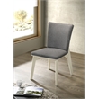 Pemberly Row Upholstered Fabric Dining Side Chair Set of 2 in Grey