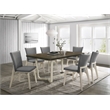 Pemberly Row Upholstered Fabric Dining Side Chair Set of 2 in Grey