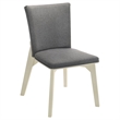 Pemberly Row Upholstered Fabric Dining Side Chair Set of 2 in Grey