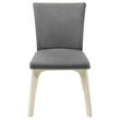 Pemberly Row Upholstered Fabric Dining Side Chair Set of 2 in Grey