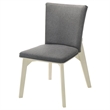 Pemberly Row Upholstered Fabric Dining Side Chair Set of 2 in Grey