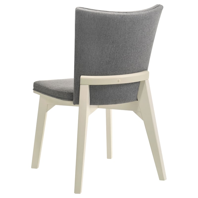 Pemberly Row Upholstered Fabric Dining Side Chair Set of 2 in Grey