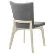 Pemberly Row Upholstered Fabric Dining Side Chair Set of 2 in Grey