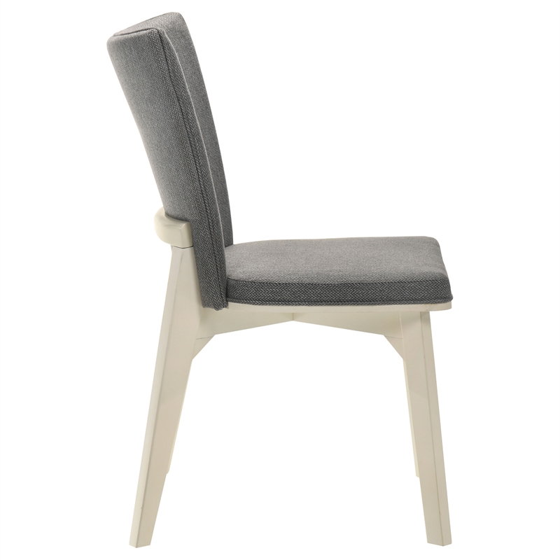 Pemberly Row Upholstered Fabric Dining Side Chair Set of 2 in Grey