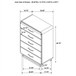 Pemberly Row Solid Rubberwood 5-drawer Chest of Drawers in Nutmeg