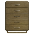 Pemberly Row Solid Rubberwood 5-drawer Chest of Drawers in Nutmeg