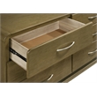 Pemberly Row Solid Rubberwood 6-drawer Dresser Cabinet in Nutmeg