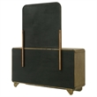 Pemberly Row Solid Rubberwood 6-drawer Dresser and Mirror in Nutmeg