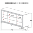 Pemberly Row 9-drawer Dresser Cabinet with Acrylic Legs in White