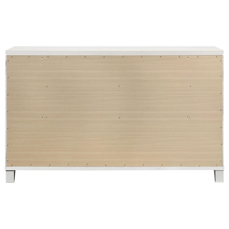 Pemberly Row 9-drawer Dresser Cabinet with Acrylic Legs in White