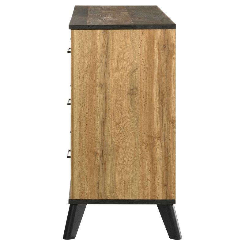 Pemberly Row 6-drawer Wood Grain Dresser Cabinet in Natural Pine