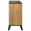 Pemberly Row 6-drawer Wood Grain Dresser Cabinet in Natural Pine