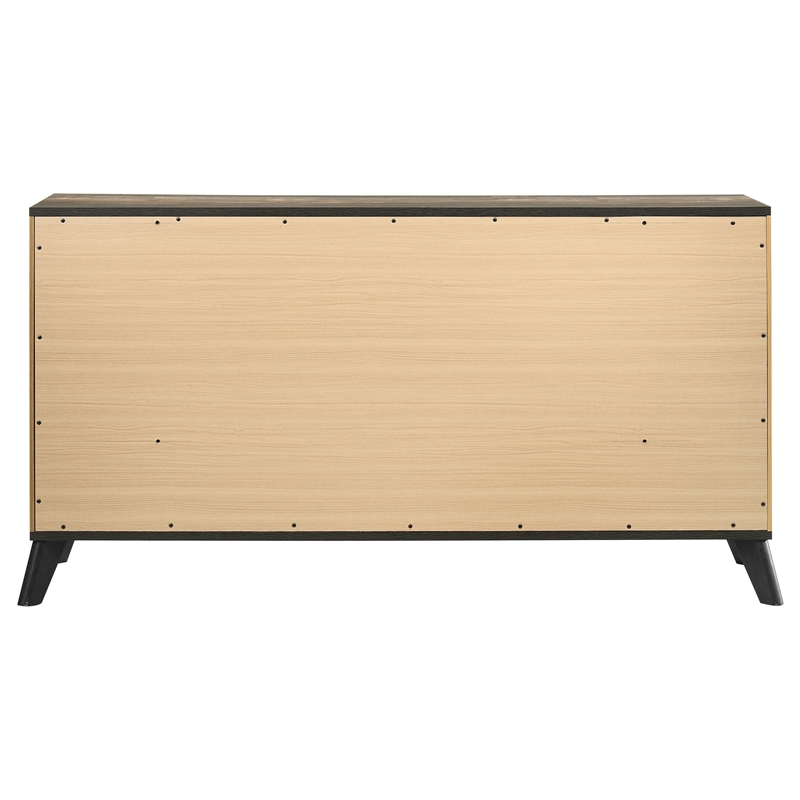 Pemberly Row 6-drawer Wood Grain Dresser Cabinet in Natural Pine