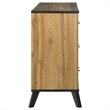 Pemberly Row 6-drawer Wood Grain Dresser Cabinet in Natural Pine