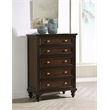 Pemberly Row 5-drawer Chest of Drawers with Dovetail Joinery in Dark Oak