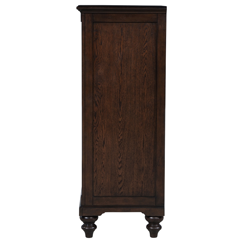 Pemberly Row 5-drawer Chest of Drawers with Dovetail Joinery in Dark Oak