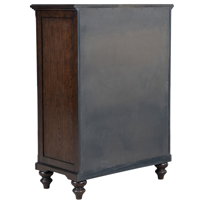 Pemberly Row 5-drawer Chest of Drawers with Dovetail Joinery in Dark Oak