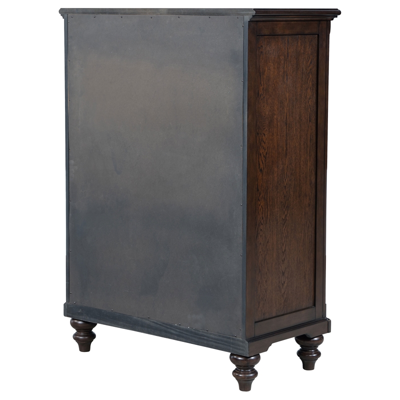 Pemberly Row 5-drawer Chest of Drawers with Dovetail Joinery in Dark Oak