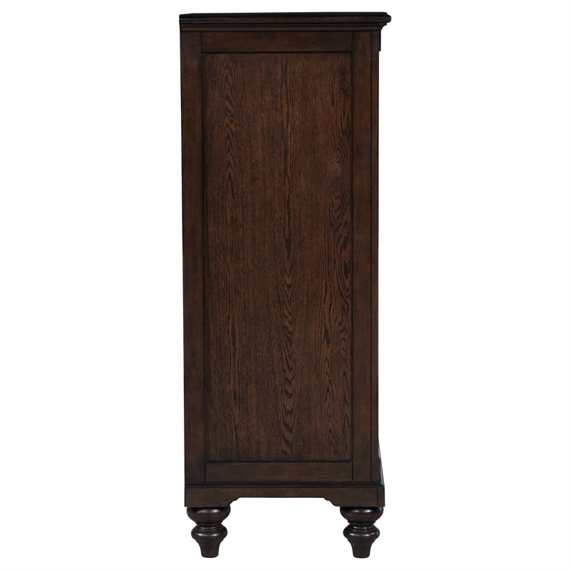 Pemberly Row 5-drawer Chest of Drawers with Dovetail Joinery in Dark Oak