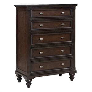 Pemberly Row 5-drawer Chest of Drawers with Dovetail Joinery in Dark Oak