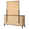 Pemberly Row 6-drawer Wood Grain Dresser and Mirror in Natural Pine