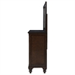 Pemberly Row 8-drawer Oak Veneer Dresser and Mirror Set in Dark Oak