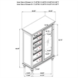 Pemberly Row 6-drawer 4-Tier Tempered Glass Door Chest in Dark Oak