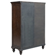 Pemberly Row 6-drawer 4-Tier Tempered Glass Door Chest in Dark Oak