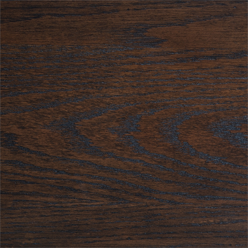 Pemberly Row 6-drawer 4-Tier Tempered Glass Door Chest in Dark Oak