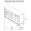 Pemberly Row 8-drawer Solid Pine Dresser Cabinet in Natural Pine