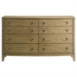 Pemberly Row 8-drawer Solid Pine Dresser Cabinet in Natural Pine