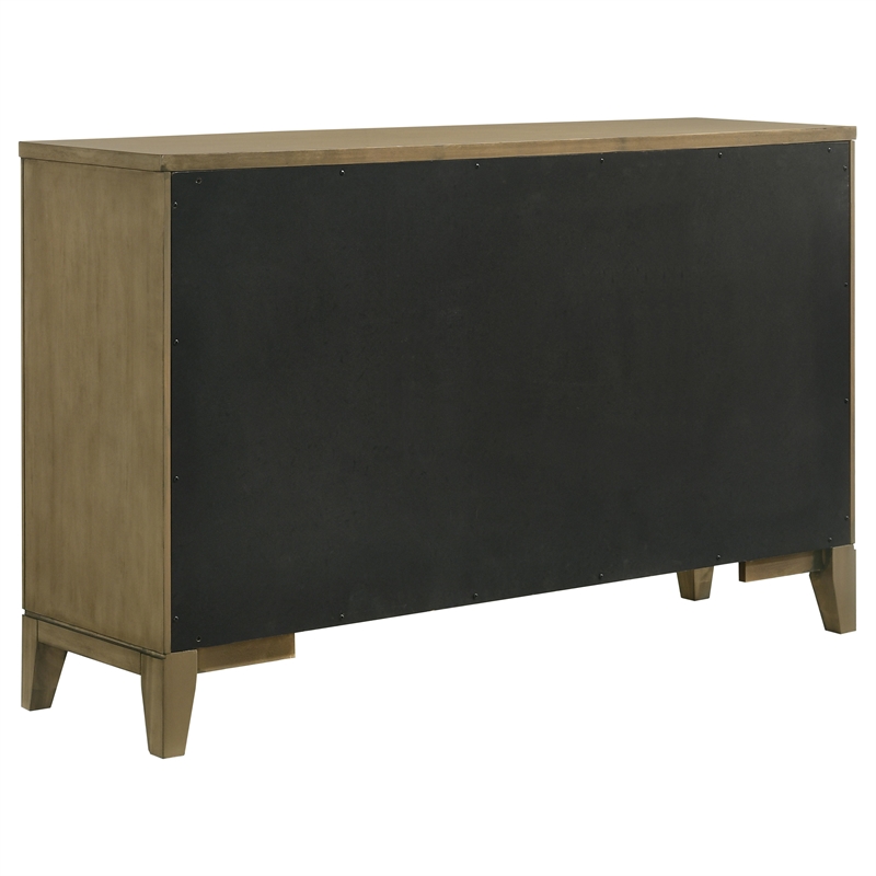 Pemberly Row 8-drawer Solid Pine Dresser Cabinet in Natural Pine