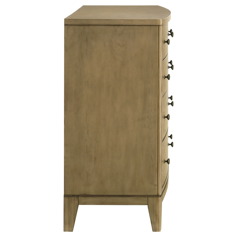 Pemberly Row 8-drawer Solid Pine Dresser Cabinet in Natural Pine