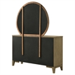 Pemberly Row 8-drawer Dresser and Round Mirror Set in Natural Pine