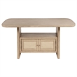 Pemberly Row 7-piece Wood Counter Height Dining Set in Beige Oak
