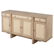 Pemberly Row 4-Door Cane Sideboard Buffet Cabinet in Beige Oak