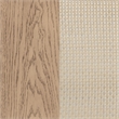 Pemberly Row Cane Counter Height Storage Dining Table in Beige Oak