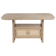 Pemberly Row Cane Counter Height Storage Dining Table in Beige Oak