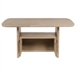 Pemberly Row Cane Counter Height Storage Dining Table in Beige Oak