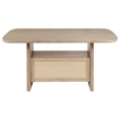 Pemberly Row Cane Counter Height Storage Dining Table in Beige Oak