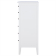 Pemberly Row 8-Drawer Wood and Rattan Chest of Drawers in White