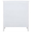 Pemberly Row 8-Drawer Wood and Rattan Chest of Drawers in White
