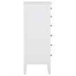 Pemberly Row 8-Drawer Wood and Rattan Chest of Drawers in White