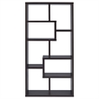 Pemberly Row 71-inch 6-shelf Geometric Wood Bookshelf in Cappuccino