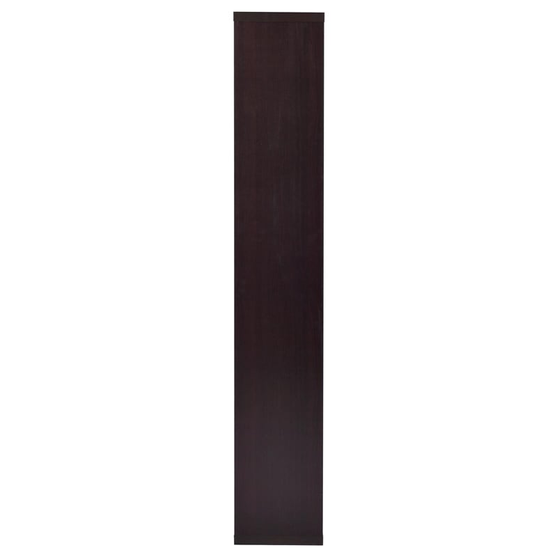 Pemberly Row 71-inch 6-shelf Geometric Wood Bookshelf in Cappuccino