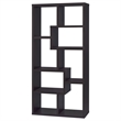 Pemberly Row 71-inch 6-shelf Geometric Wood Bookshelf in Cappuccino