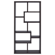 Pemberly Row 71-inch 6-shelf Geometric Wood Bookshelf in Cappuccino