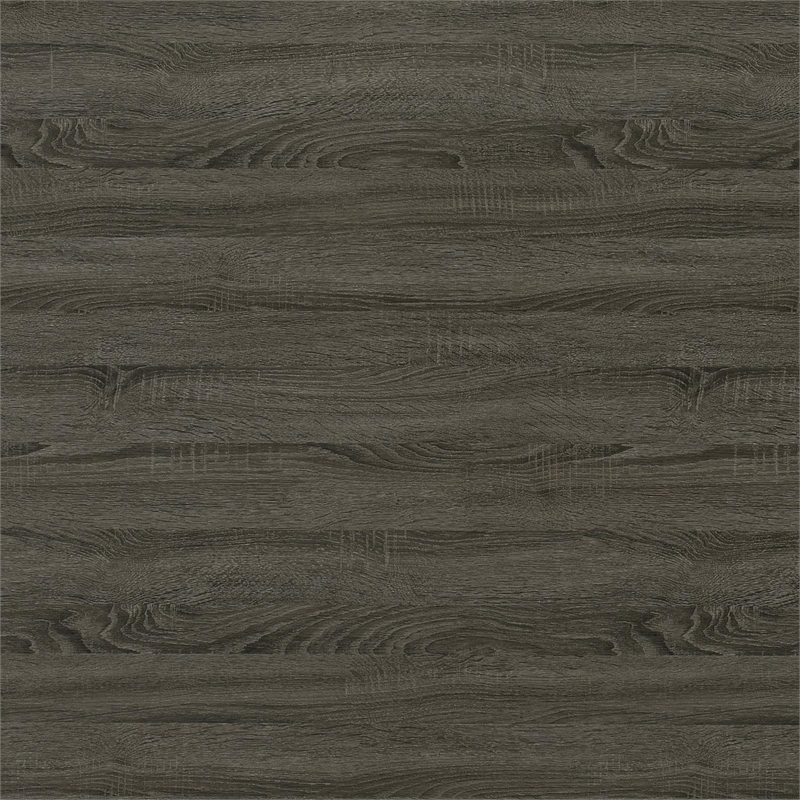 Pemberly Row 71-inch 6-shelf Geometric Wood Bookshelf in Weathered Gray