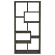 Pemberly Row 71-inch 6-shelf Geometric Wood Bookshelf in Weathered Gray