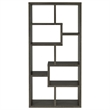 Pemberly Row 71-inch 6-shelf Geometric Wood Bookshelf in Weathered Gray